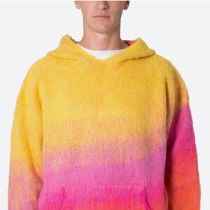 NWT- MNML Brushed Gradient Hoodie- Yellow, Orange, Pink, Blue-  Mens Small